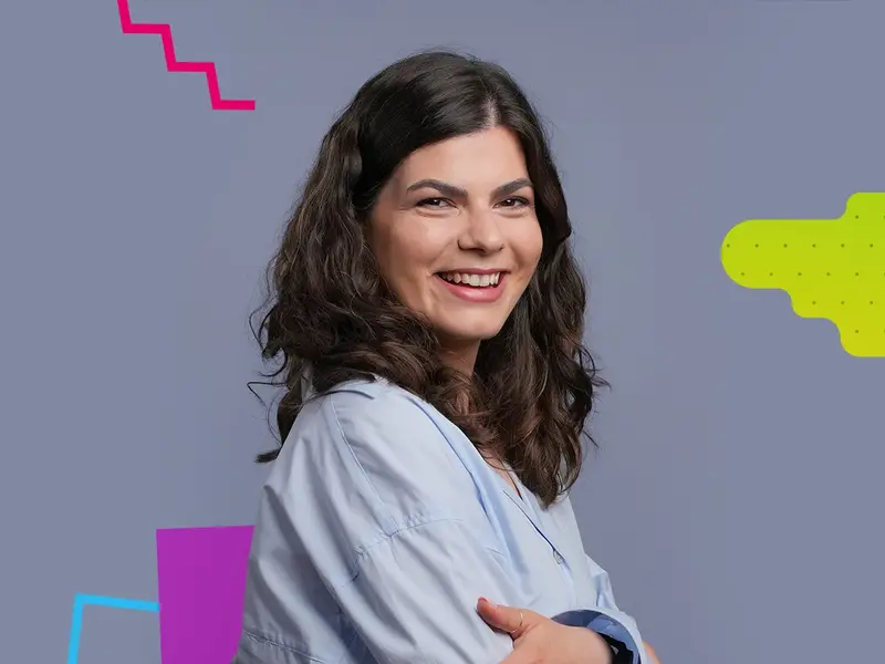 Andrea v štúdiu Fun Rádia