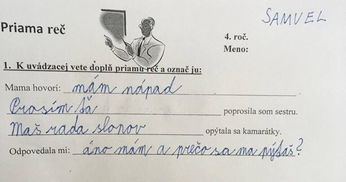 Malý Samuel sa držal zadania. Doslova! TOP písomka!