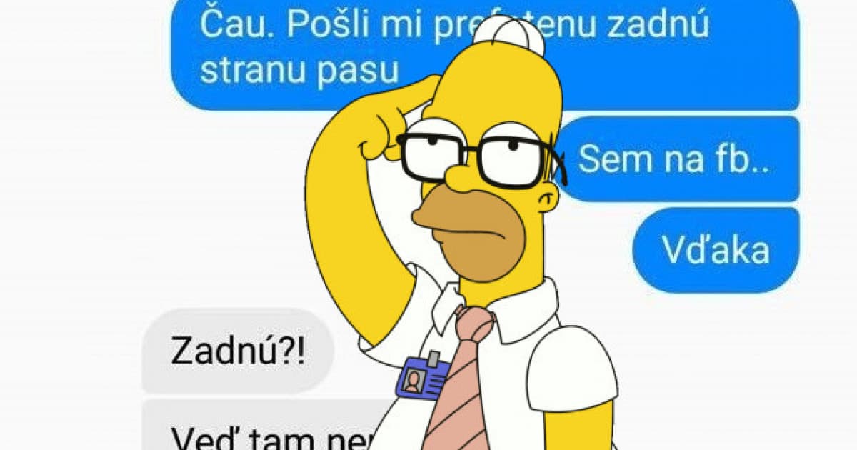 Chcel od neho prefotenú zadnú stranu pasu. Tak mu ju poslal