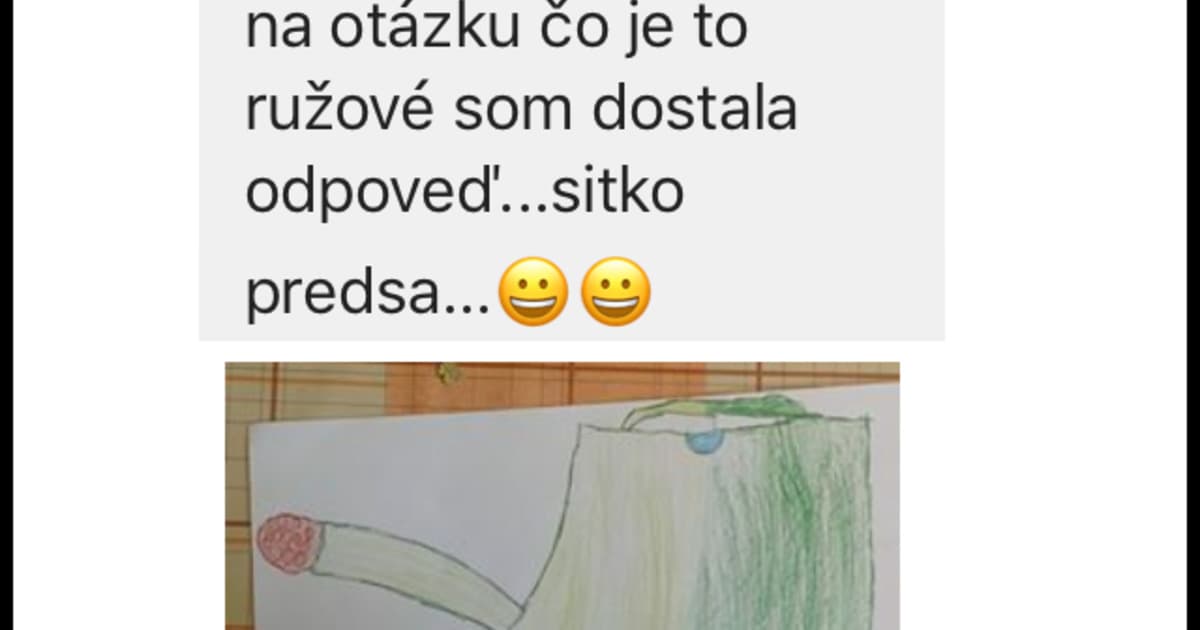 V škole nakreslila niečo, čo sa podobá na niečo. Čo to malo byť?