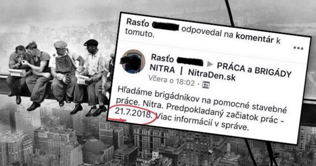Rasťo ponúka na Facebooku brigádu. Dostal otázku, ktorú by nik nečakal!