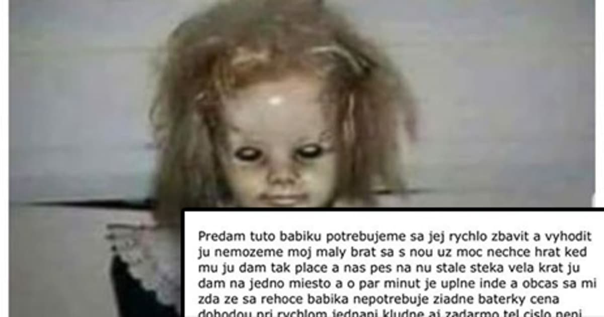 Dávid našiel tento unikátny inzerát. Jeho autor sa rýchle potrebuje zbaviť tejto bábiky