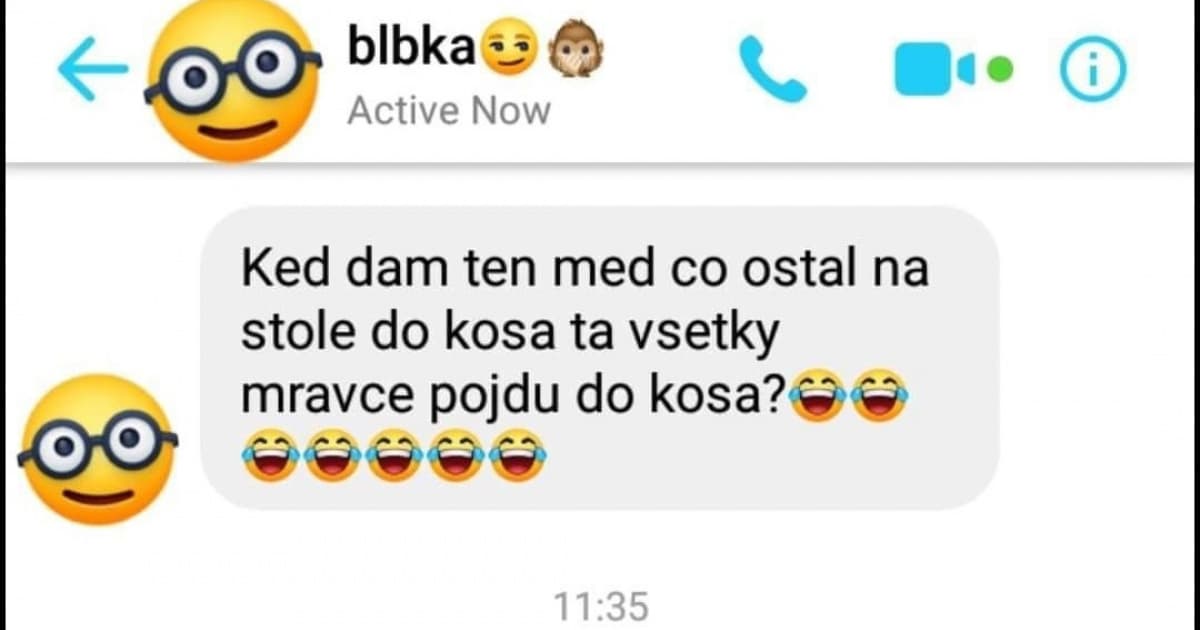 Majú doma mravce. Jej sestra, blondína, začala proti ním bojovať