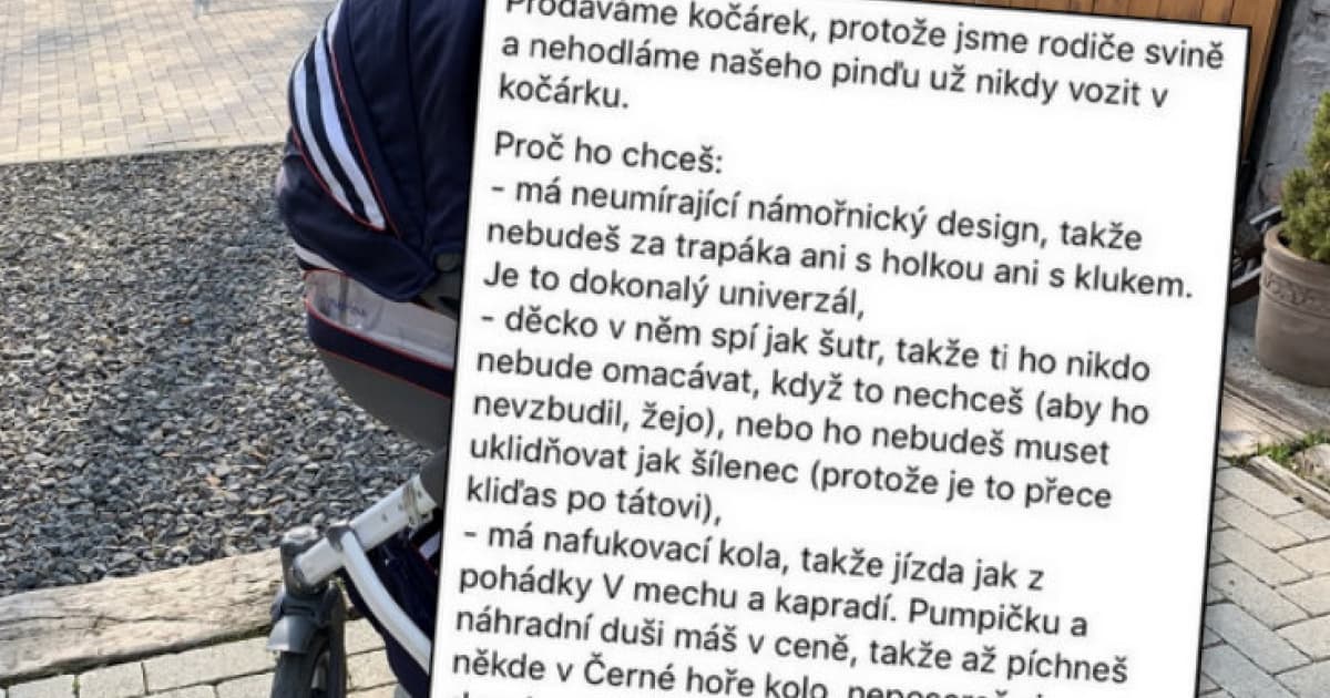 „Prodáváme kočárek“ – asi najvtipnejší inzerát, aký sme kedy čítali!