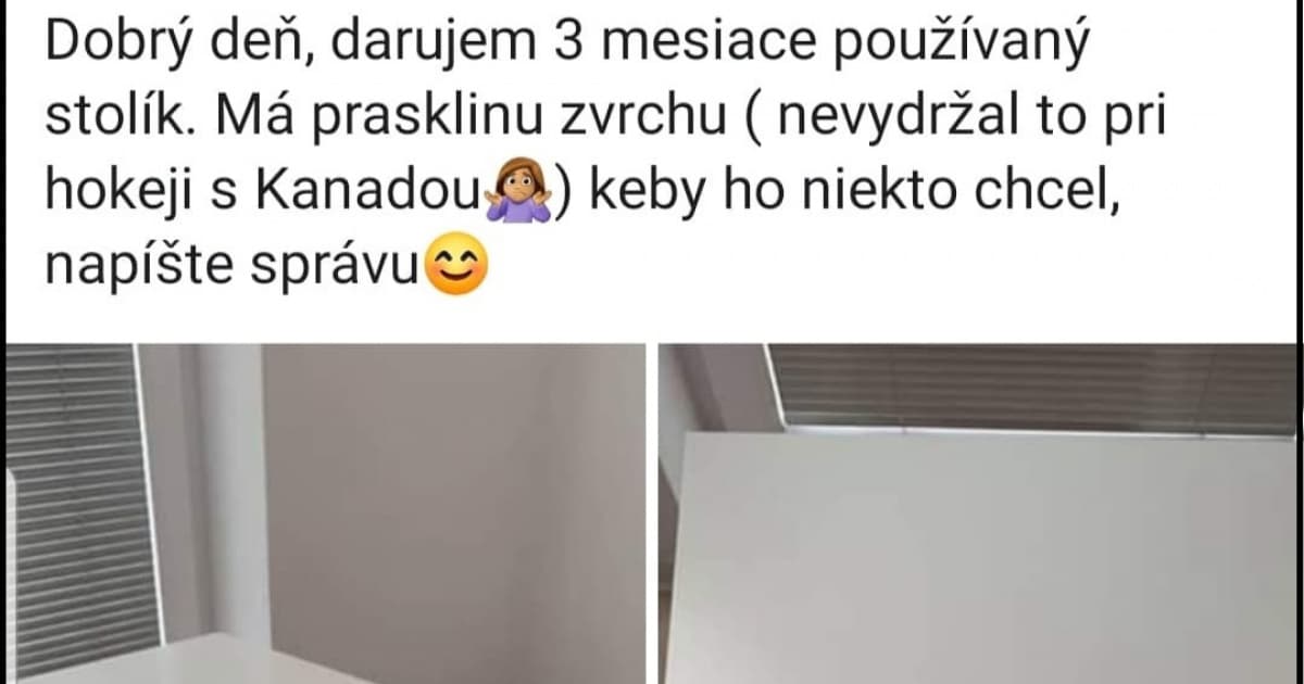 Po majstrovstvách ľudia rozpredávajú svoj nábytok. Nevydržal tie tlaky!