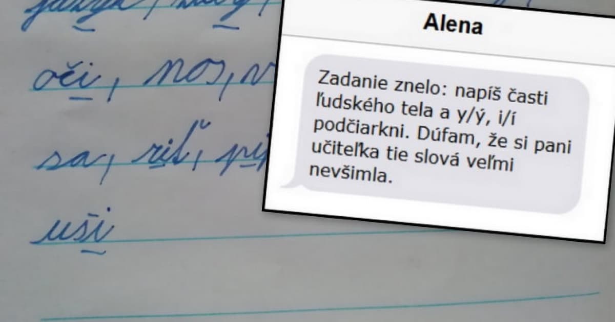 Keď necháš druháka písať úlohu samého. Domáca úloha zo slovenčiny