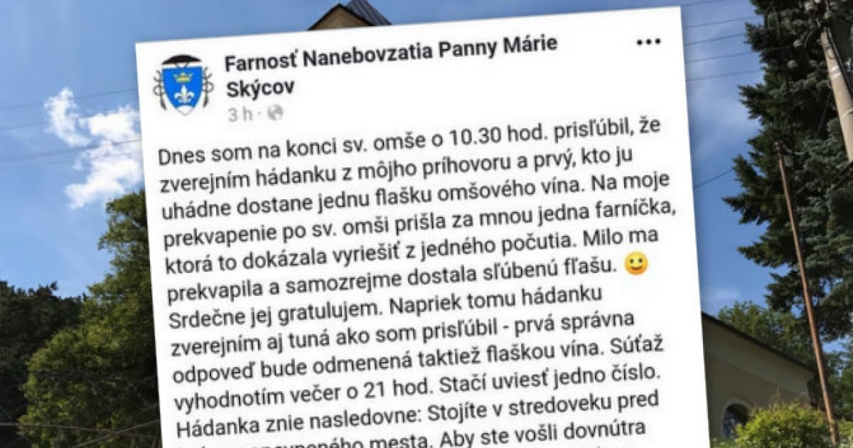 Farár zo Skýcova si pripravil súťaž. Ak ju uhádneš, môžeš vyhrať pravé omšové!