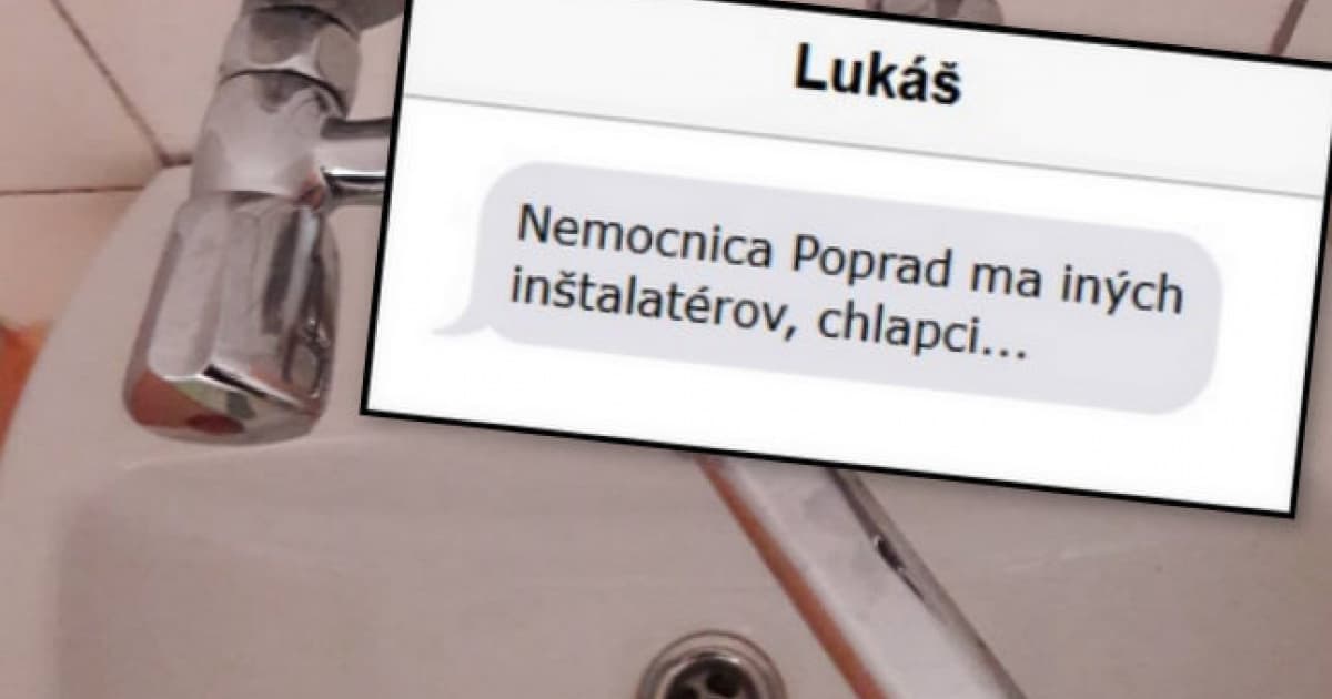 Inštalatéri v popradskej nemocnici a výsledok ich práce