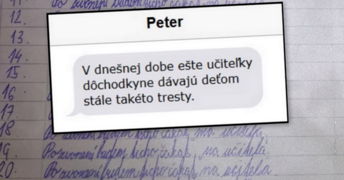Porušil školský poriadok, dostal takýto trest. Koľkokrát to musel napísať?