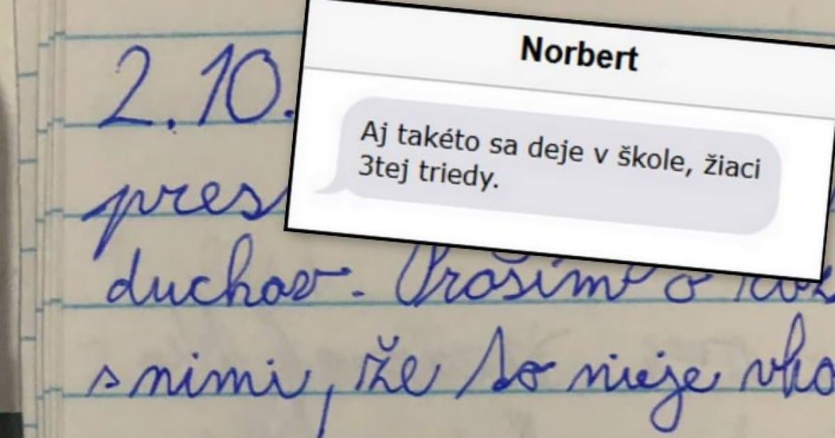 POZNÁMKA 2019: Učiteľka žiada rodičov, aby sa porozprávali so svojimi deťmi
