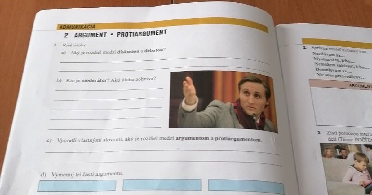Sajfa sa dostal do pracovného zošita zo slovenčiny pre šiestakov