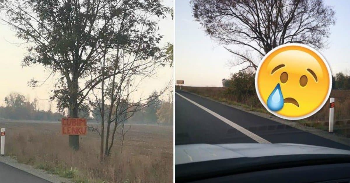 Na známej slovenskej ceste je tabuľa „Ľúbim Lenku“. O sto metrov ďalej pribudla odpoveď!