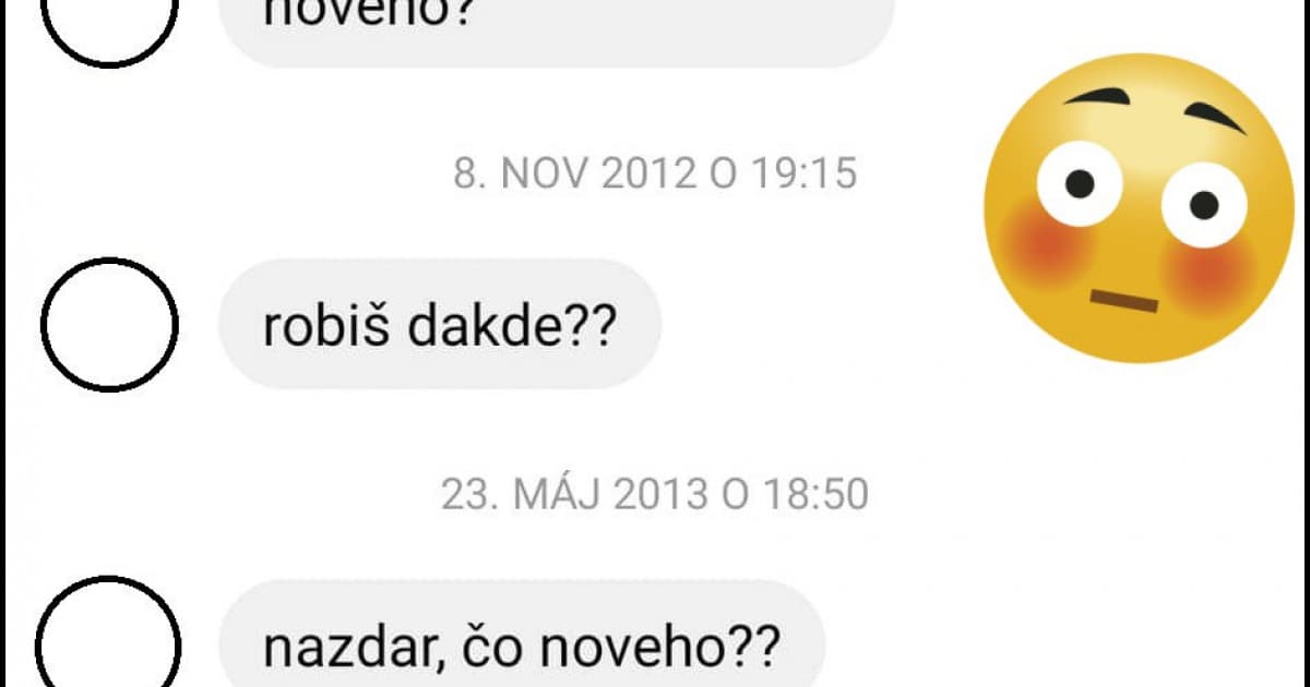 Boli po 8-ich rokoch na stretávke zo školy. Odvtedy mu pravidelne vypisuje spolužiak