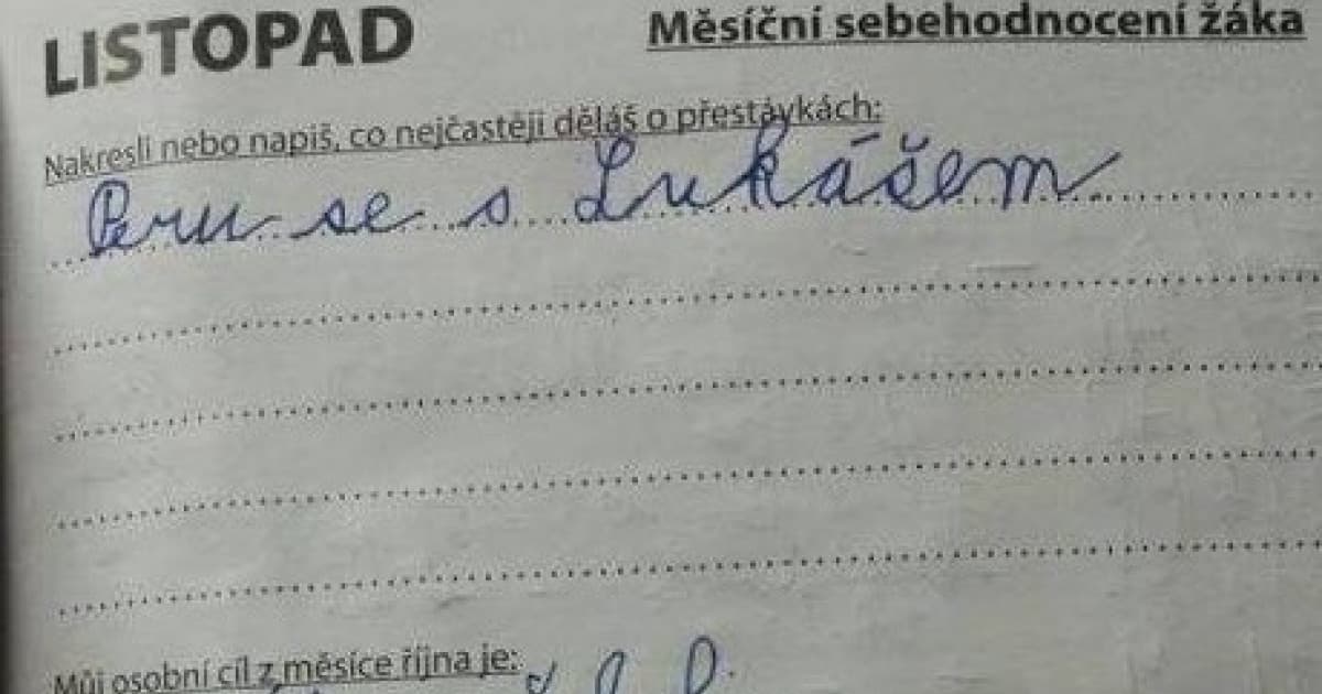 Malý druhák mal v škole ohodnotiť samého seba. Jeho odpovede stoja za to!