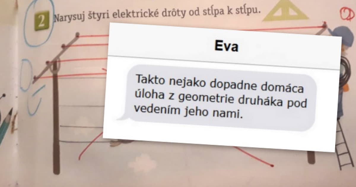 S domácou úlohou z geometrie mu pomáhala mama. Tak to aj dopadlo