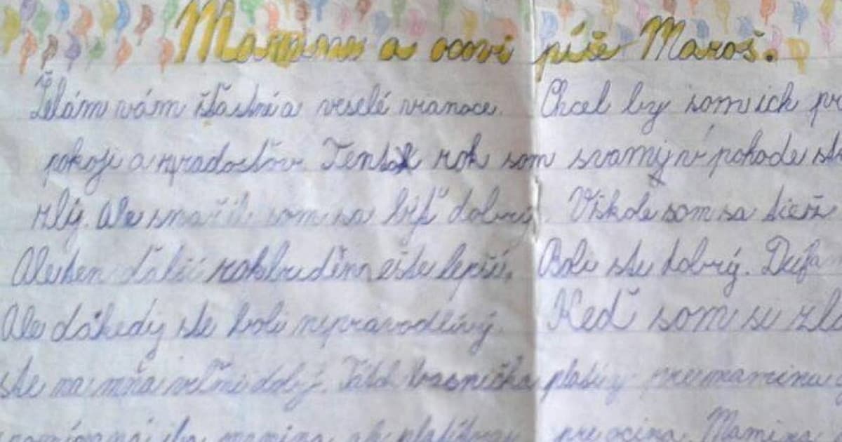 Malý Maroš písal list Ježiškovi: „Bol som zlý. Ale snažil som sa byť dobrý. Ďalší rok budem ešte lepší“