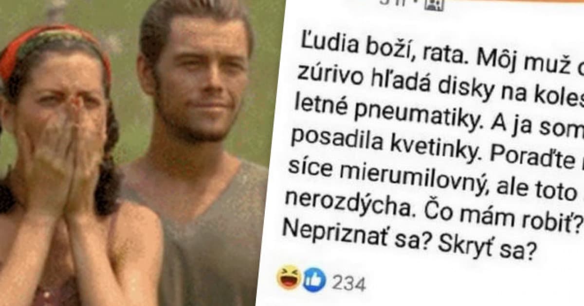 Táto pani potrebuje poradiť. Jej muž niečo hľadá, no ona to na jeseň využila
