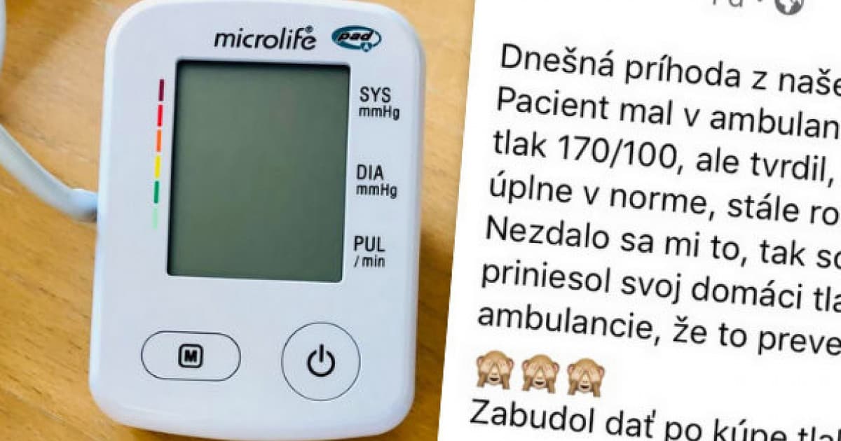 Slovenská lekárka zverejnila vtipnú príhodu z ambulancie. Pacient mal problém s tlakom!