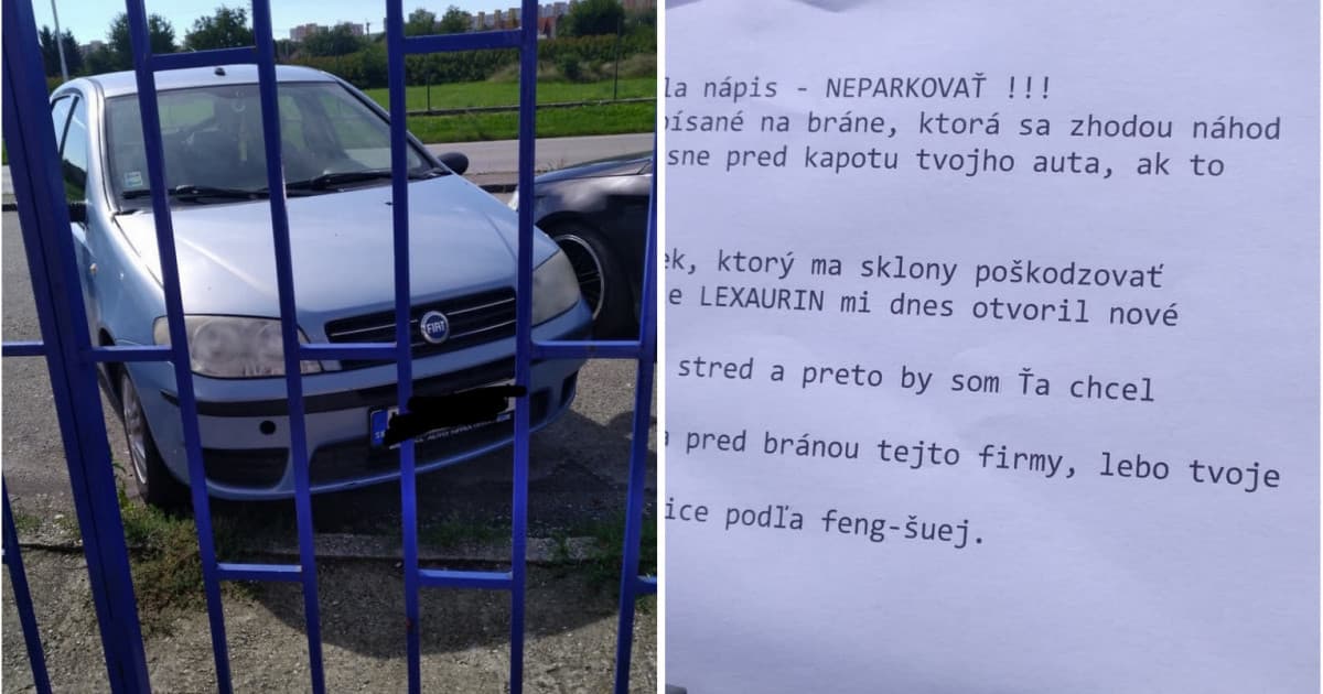 Zaparkovala pred vstupom do firmy, tak si našla za stieračom takýto odkaz!