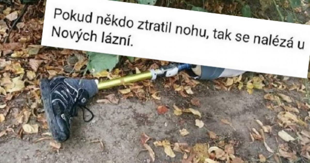 Našiel nohu. Tak písal na Facebook. Prvý komentujúci to vystihol!