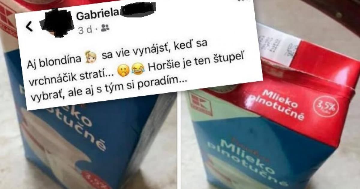 Stratila vrchnák od mlieka. Avšak, blondína sa dokázala vynájsť!
