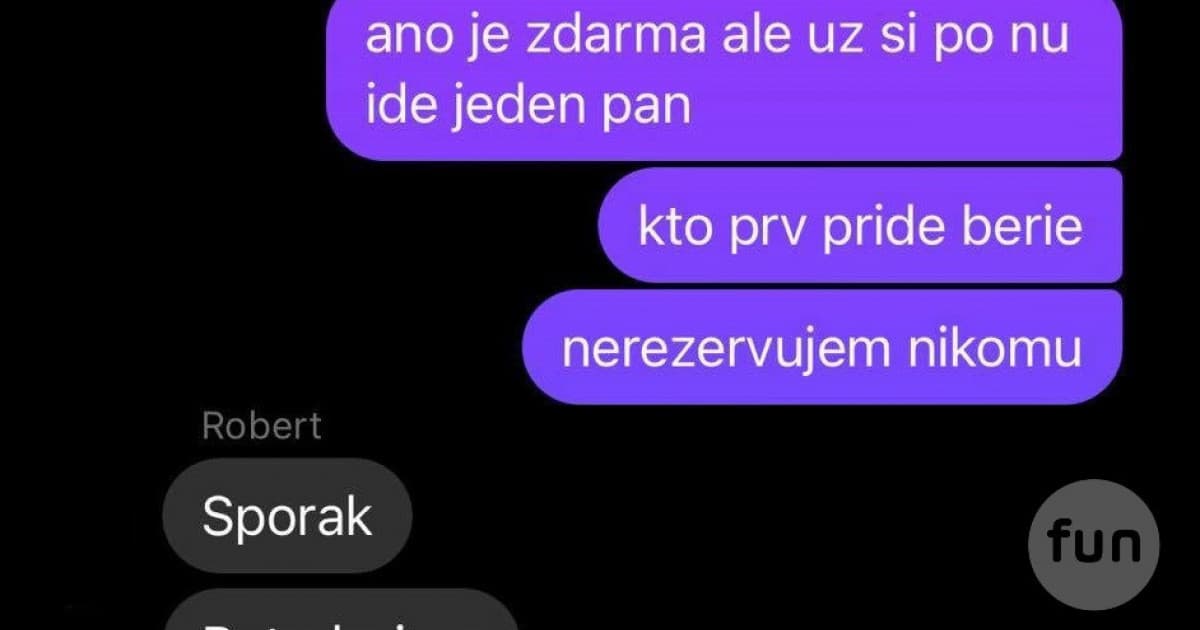Ponúka práčku zadarmo. V tom mu písal Róbert: „Táto konverzácia má dostala najviac!“
