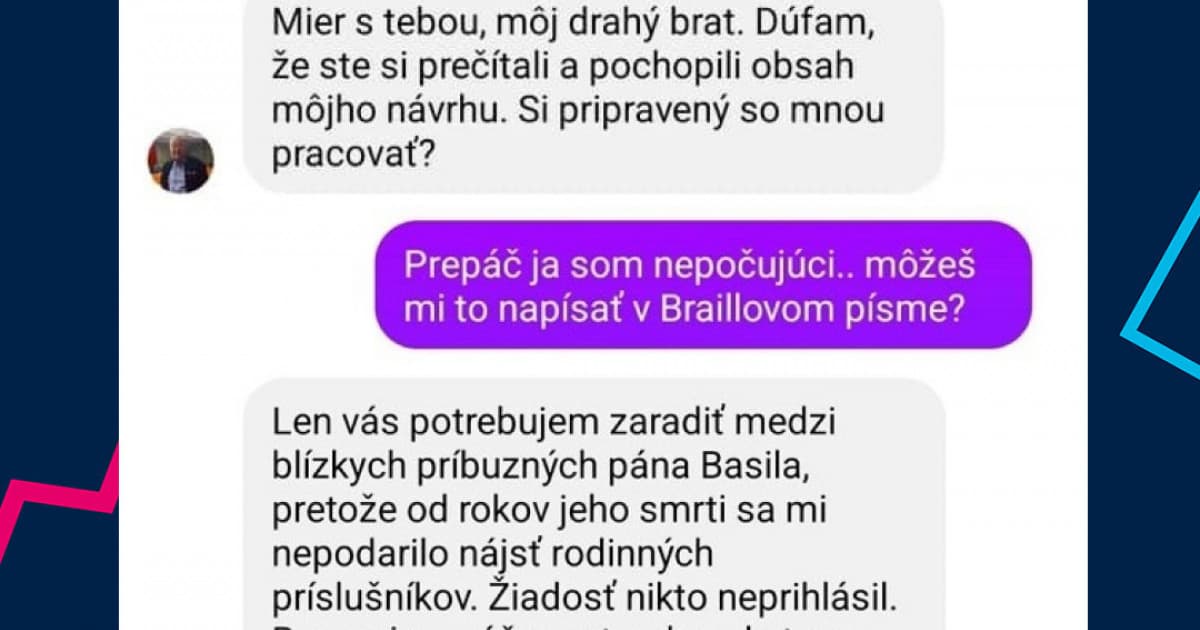 Kardio si písal s ďalším FAKE profilom: „Tentokrát som mohol byť milionár!“