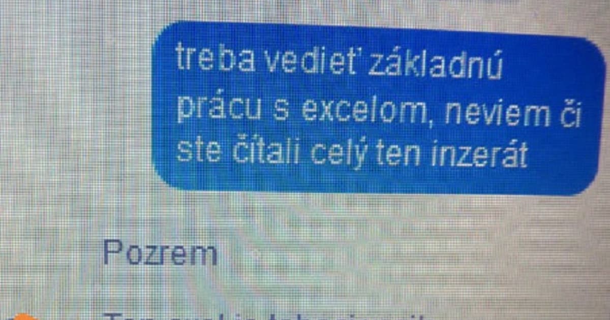 Miška pracuje v personálke. Chlap sa jej opýtal otázku, na ktorú ťažko odpovedať
