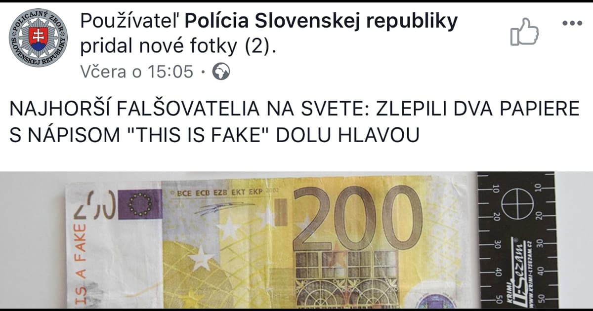 Traja mladí Popradčania vyrobili najhoršiu a najbizarnejšiu falošnú bankovku!