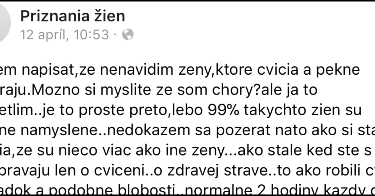 Tento Slovák nechal drsný odkaz všetkým ženám, ktoré cvičia!
