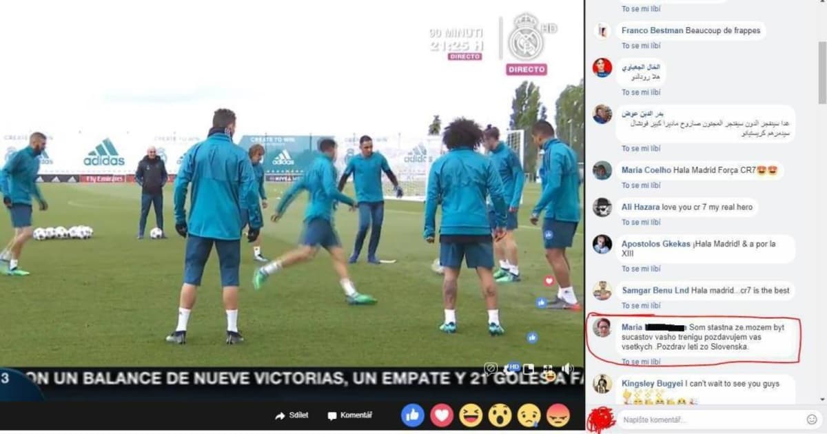 Real Madrid vysielal tréning naživo. Pani Mária zo Slovenska to komentovala!
