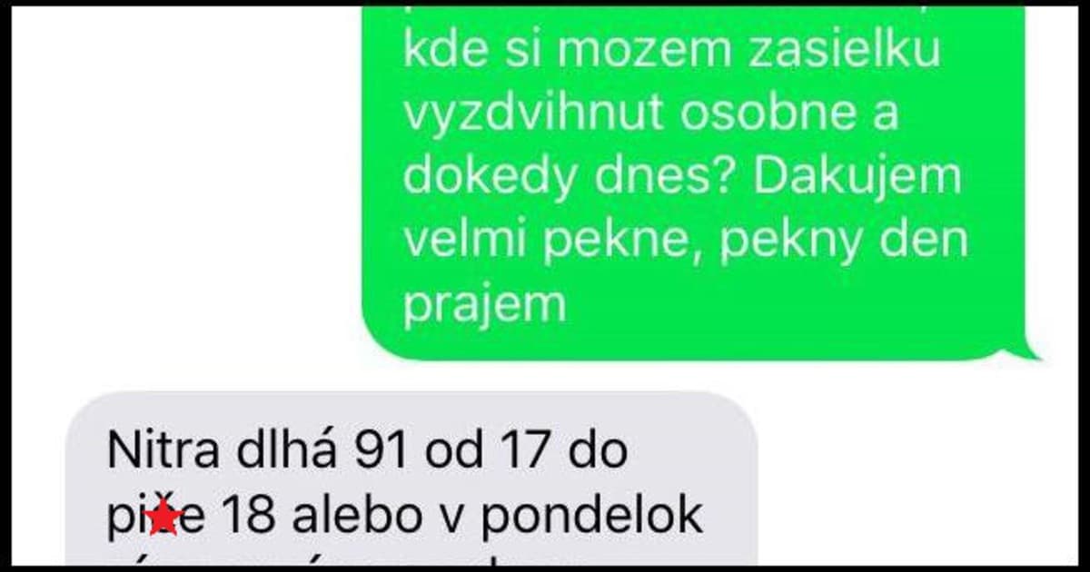 Deniske odpísal kuriér. Takú odpoveď nečakala!