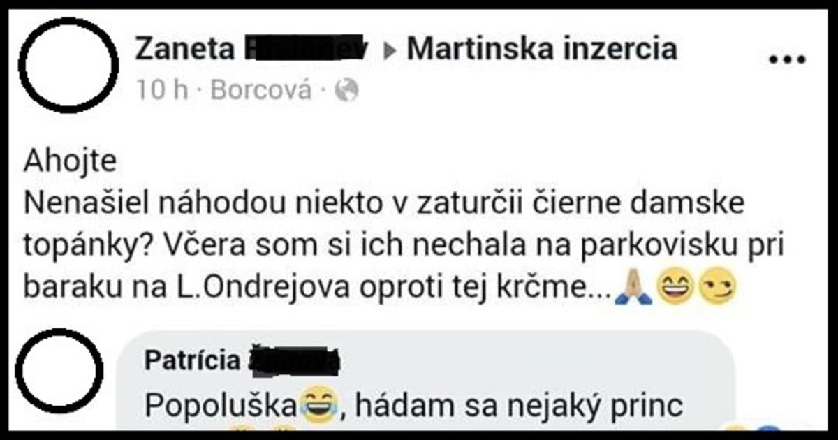 Žaneta si v Martine zabudla topánky. Hľadá ich na nete. Komentáre nemajú chybu!