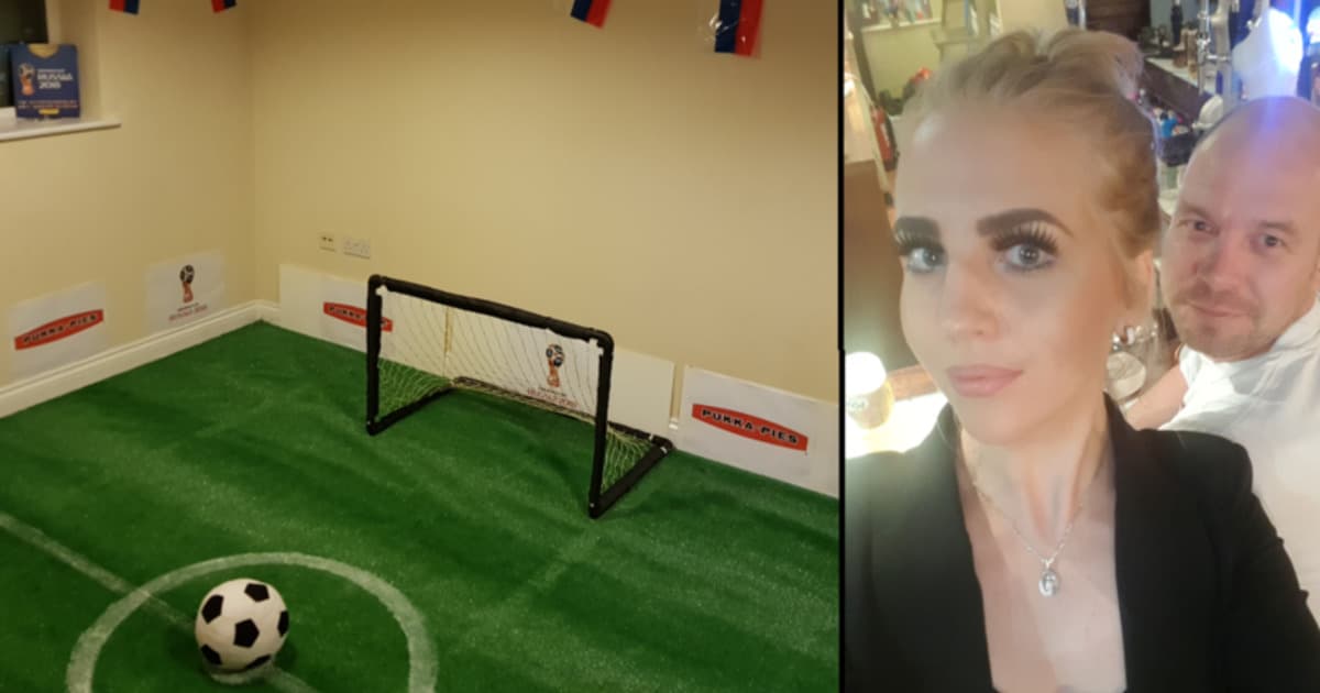 Keď prišla domov, zistila, že jej priateľ premenil obývačku na futbalové ihrisko