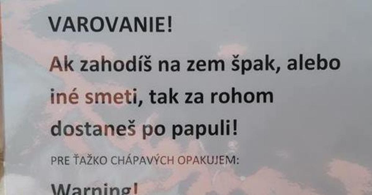 FunFOTO: Oznam na zastávke SAD v obci Modrová