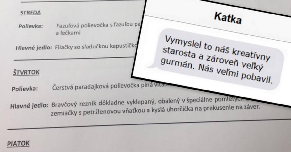 Najmilší jedálny lístok, aký sme videli. Pre seniorov z obce Kvakovce!
