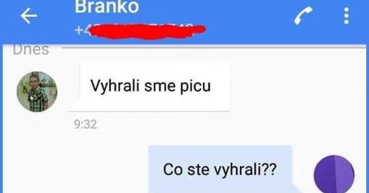 Aničke dnes prišla od syna takáto správa. Čo to má znamenať?