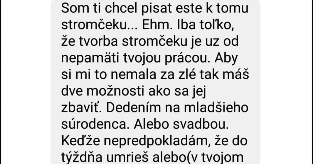 Keď svojmu mladšiemu bratovi nakážeš postaviť vianočný stromček