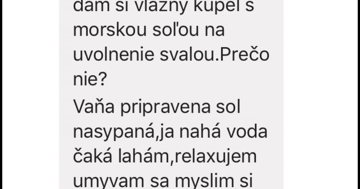 Lenka začala cvičiť. Po prvom tréningu svalovica, tak si dala kúpeľ. A v tom to prišlo!