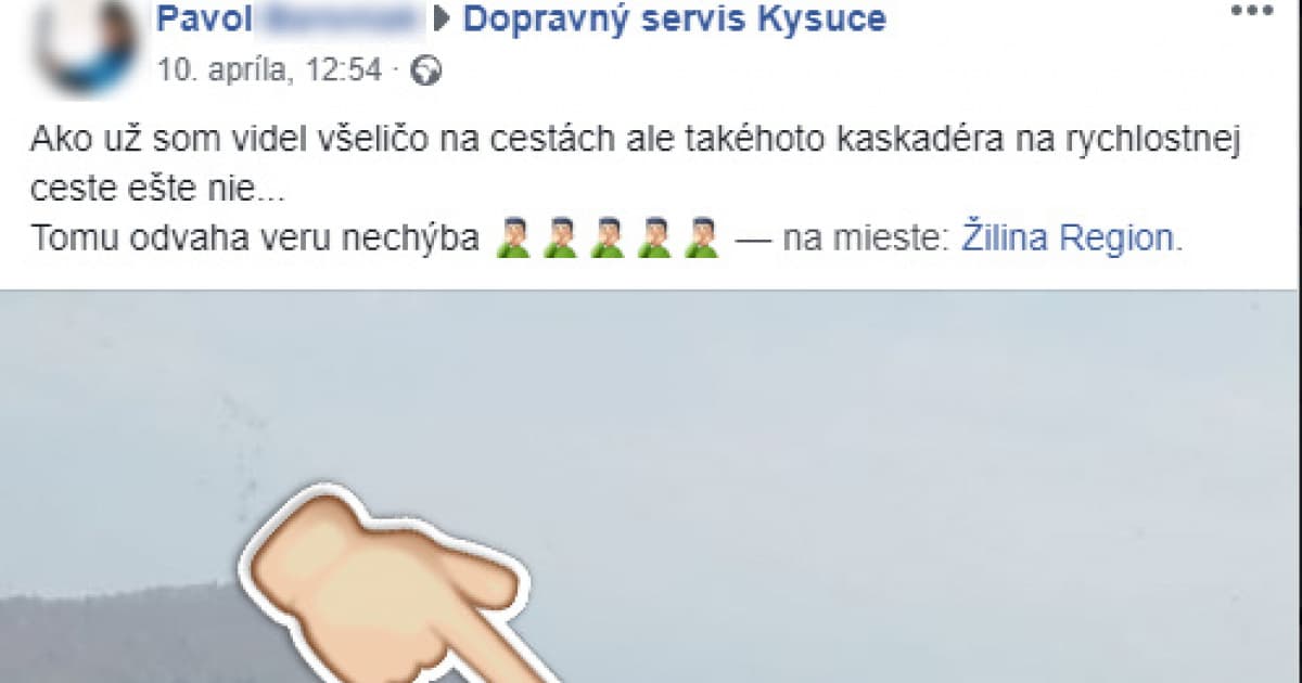 Pavol neveril vlastným očiam! Na ceste v Žiline odfotil takéhoto kaskadéra