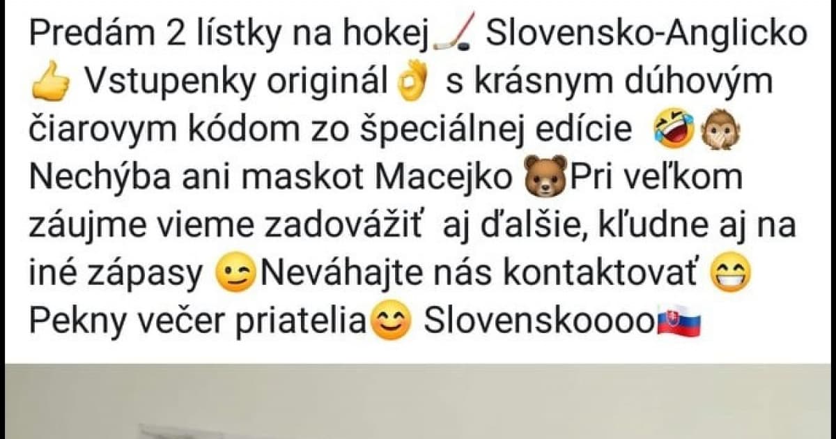 Toto sú tie najcennejšie lístky na hokej. Od dcéry pre mamu!