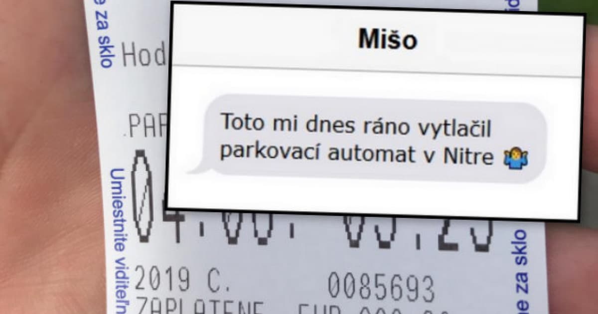 Znamenie? Alebo čo mu chcel týmto ten automat povedať?