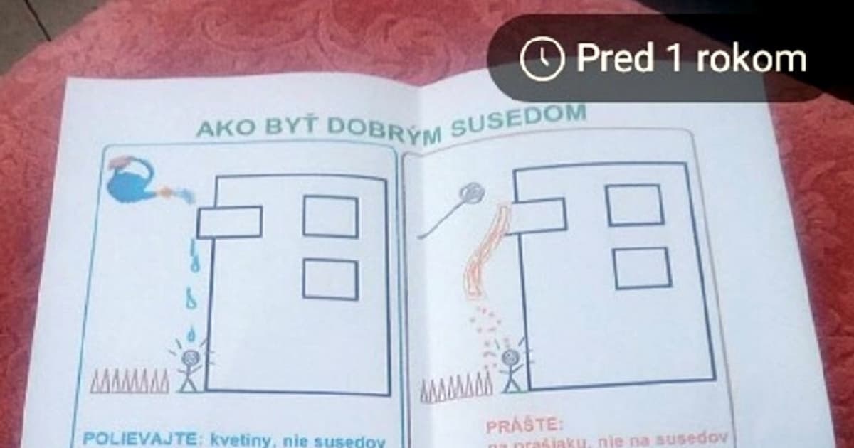 Kristína: „Nám sused rozdával takéto letáčiky. Bojoval dlho, nakoniec sa odsťahoval“
