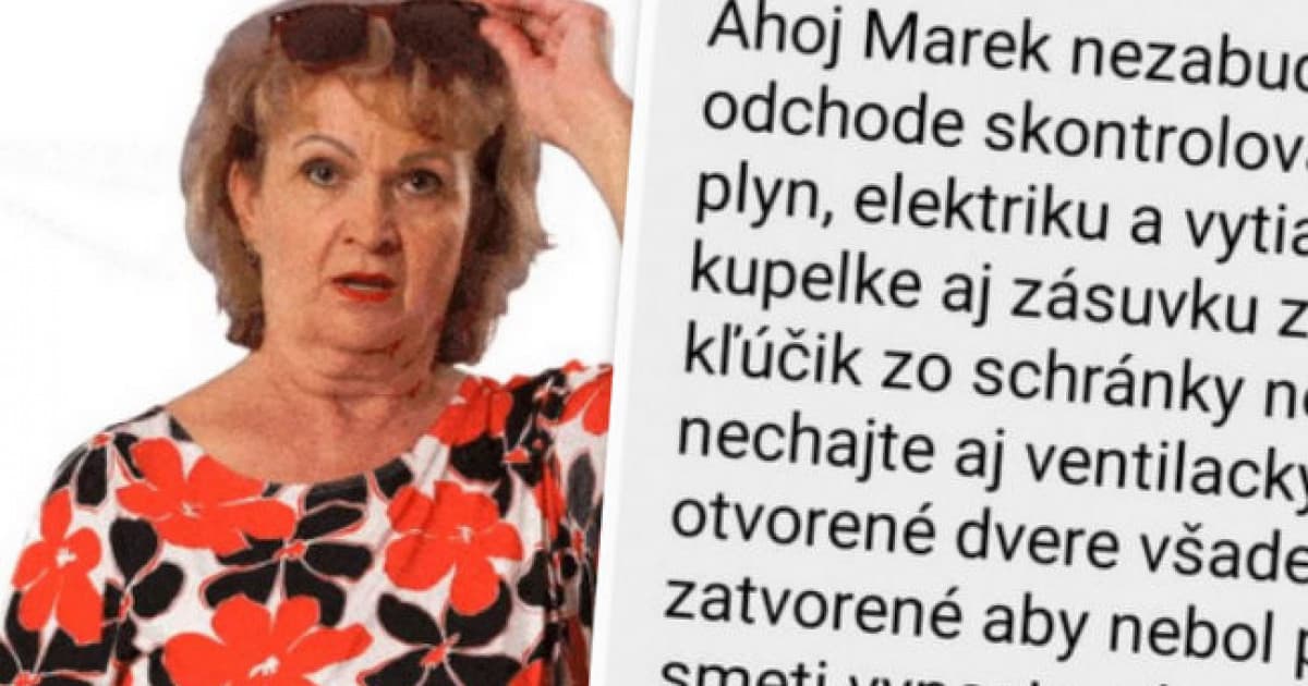 Marekova svokra mala na neho niekoľko požiadaviek. On, odvážny, jej odpísal!