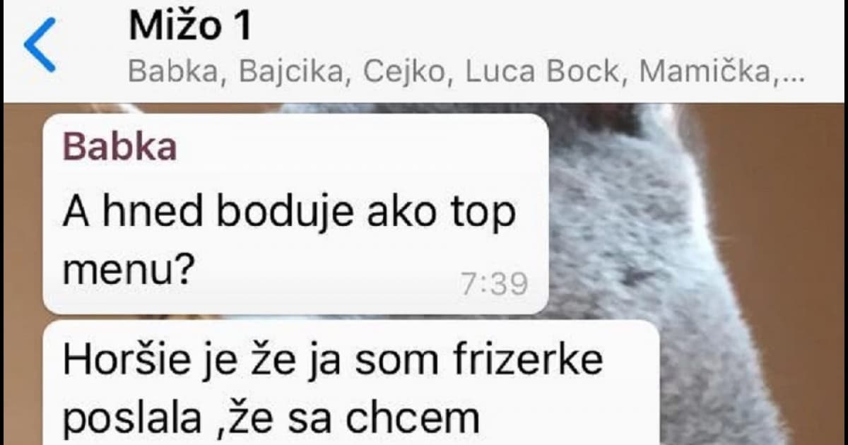 Babka im na spoločný chat písala, ako sa objednávala ku kaderníčke