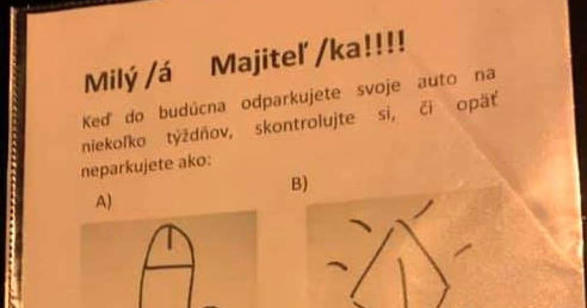 Takýto odkaz si môžeš nájsť aj ty. Ak budeš parkovať ako...