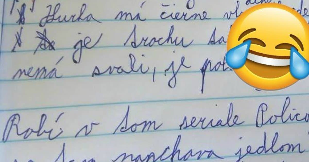 Mal napísať sloh na tému „Môj vzor“. Písal o Hurkovi z Profesionálov!