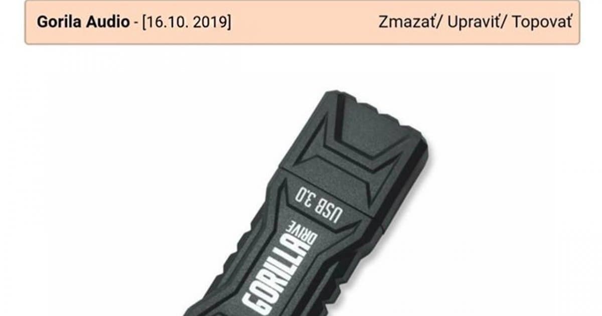 Na Bazoši sa objavil zvláštny inzerát. Slavo predáva audio materiál "GORILA"