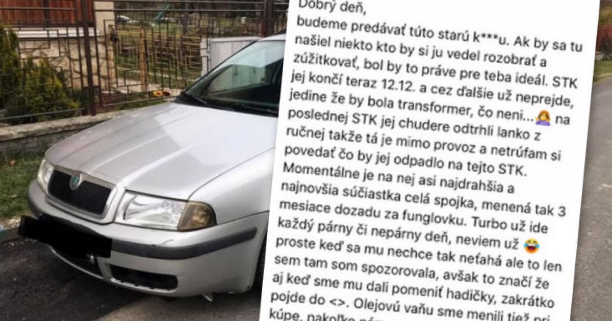 Žena z Popradu predáva svoju starú... Výborne napísaný inzerát!