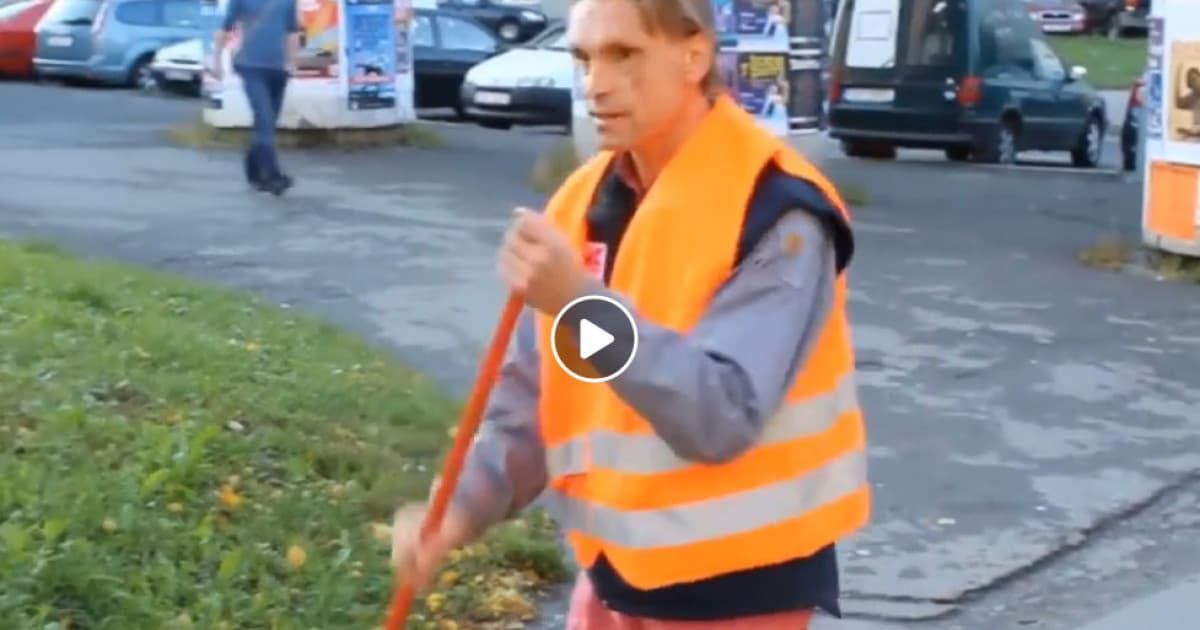 Práca zametača ulíc nie je vôbec jednoduchá. Presvedčí ťa o tom tento Čech!